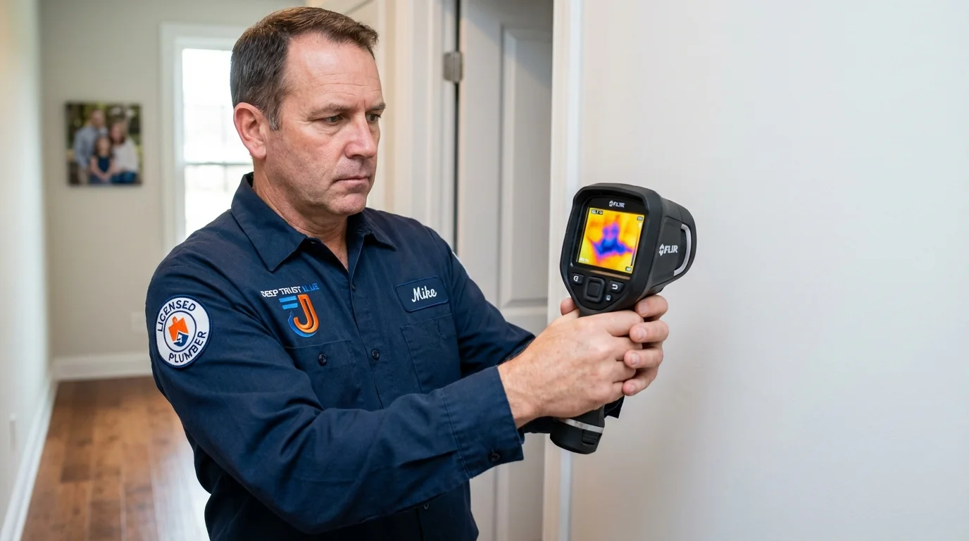 Thermal imaging leak detection by Johns Plumbing LLC in Vinalhaven